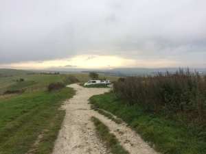 Ditchling BEacon, looking east towards Firle
