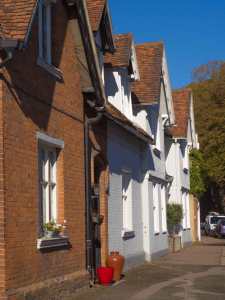 Red pots, High Street, Much Hadham